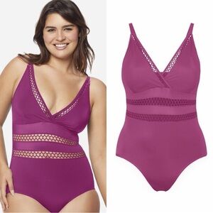 Ruby Ribbon Women’s Tropez One Piece Swimsuit Bathing Suit in Pink 22